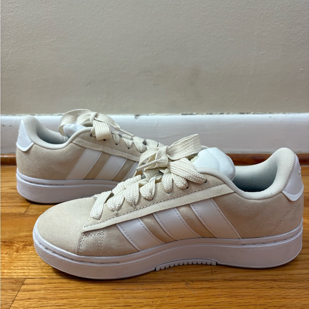 Adidas Beige and White Campus Sneakers - Picture 2 of 5